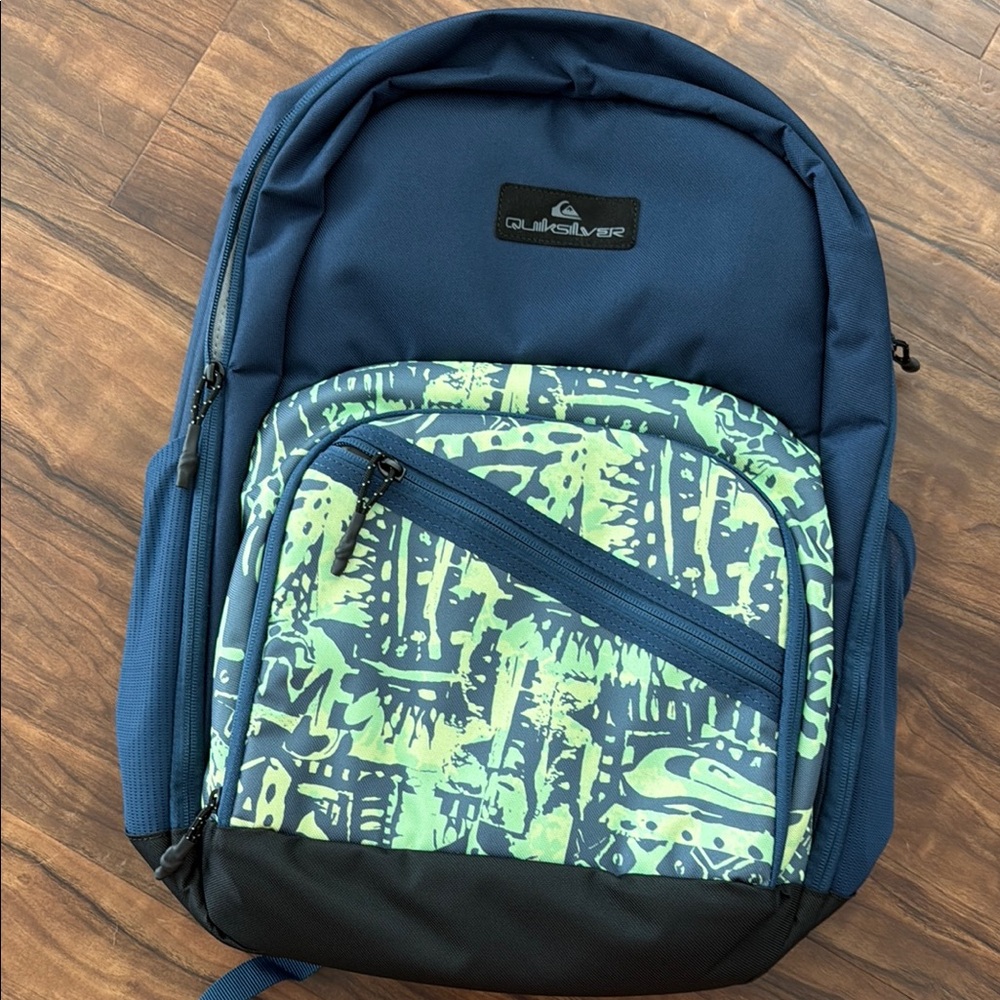 Quiksilver Blue and Green Urban Backpacks